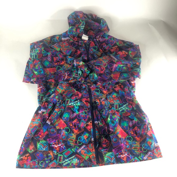 Speedo VTG 90’s Atlanta Olympic Games Collection Women’s Windbreaker Size Medium - Picture 10 of 12